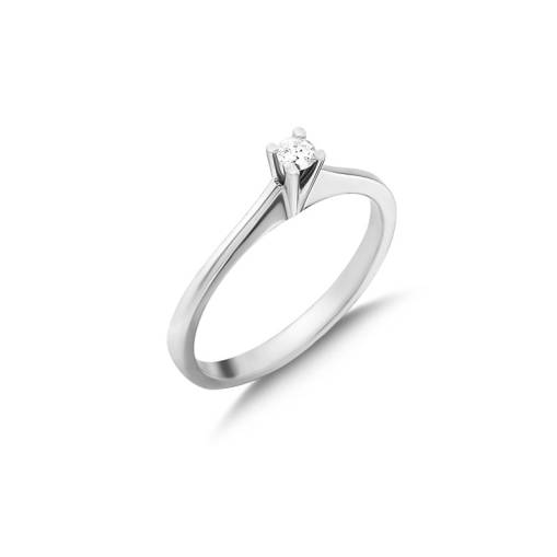 0.11Ct Tektaş Pırlanta Yüzük - 18K - 1