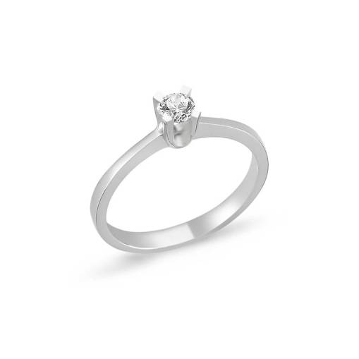 0.24ct Pırlanta Tektaş Yüzük - 18k - 1