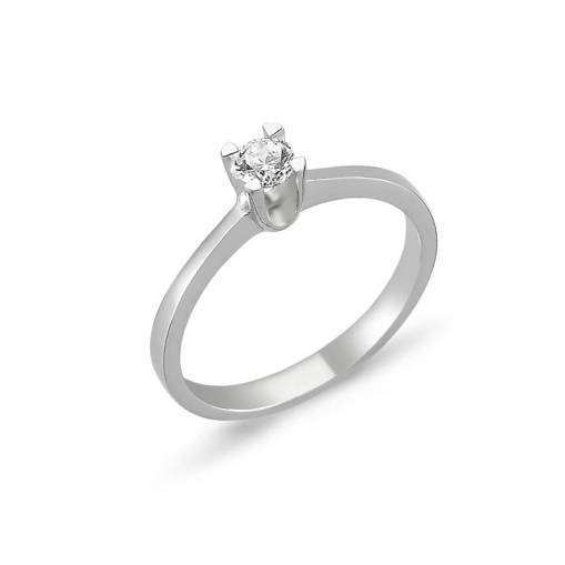 0.24ct Pırlanta Tektaş Yüzük - 18K - 1