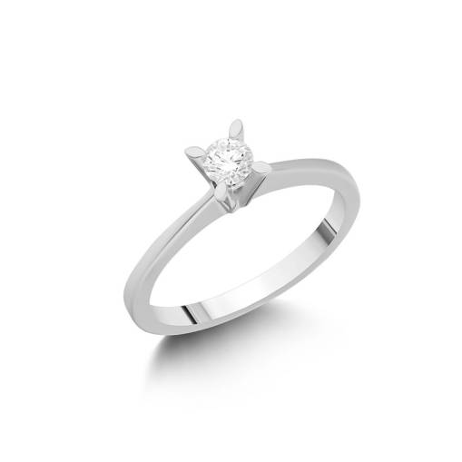 0.38ct Pırlanta Tektaş Yüzük-18k - 1