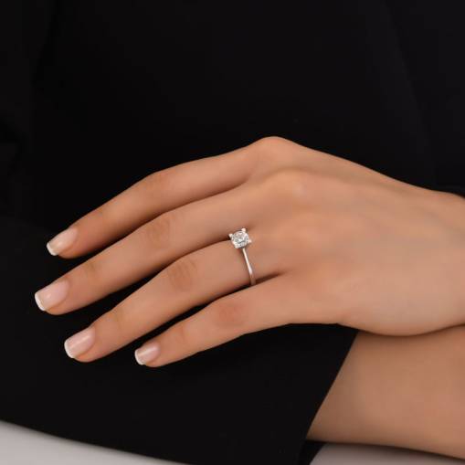 0,90Ct Pırlanta Tektaş Yüzük-18K - 2