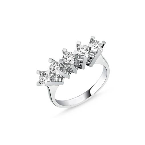 1.17ct Pırlanta Beştaş Yüzük-14k - 1