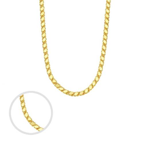 14k Altın Pullu Zincir Kolye 45cm - 1