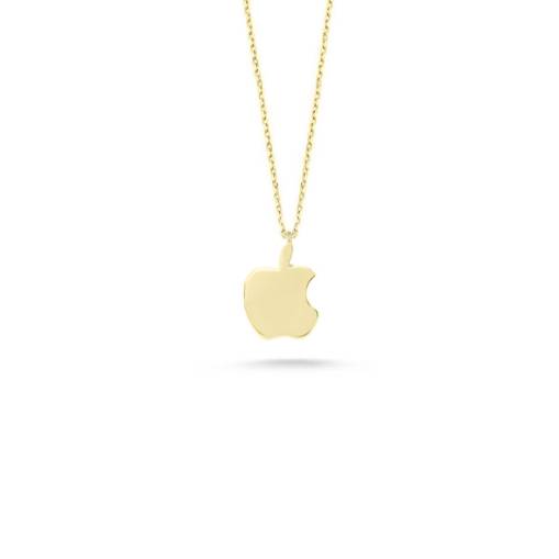 14k Sade Altın Apple Kolye - 1